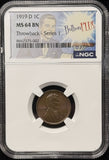 1919-D Lincoln Wheat Cent, MS64BN NGC. (25600)