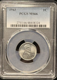 1943-P, Lincoln Wheat Cent, MS66 PCGS. (25604)