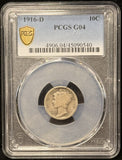 1916-D Mercury Dime, G-04 PCGS (25636)