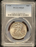 1936-P Walking Liberty Half Dollar, MS65 PCGS (25650)
