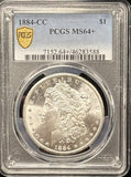 1884-CC Morgan Silver Dollar, MS64+ PCGS GS. (25696)