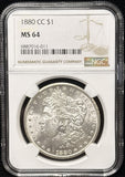1880-CC  Morgan Silver Dollar, MS64 NGC. (25704)