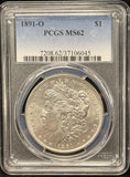 1891-O Morgan Silver Dollar, MS62 PCGS. (25712)