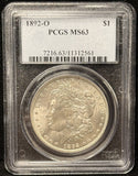 1892-O Morgan Silver Dollar, MS63 PCGS. (25734)