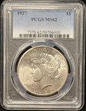 1927-P Peace Silver Dollar, MS62 PCGS. (25744)