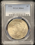 1926-P Peace Silver Dollar, MS64 PCGS. (25750)