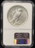 1921-P Peace Silver Dollar, MS62 NGC. (25756)