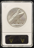 1935-P Bridgeport Commemorative Half Dollar, MS63 ANACS Soapbox (25770)