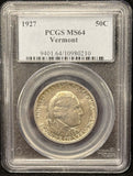 1927-P Vermont Commemorative Half Dollar, MS64 PCGS (25774)