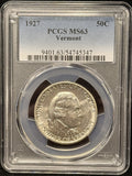 1927-P Vermont Commemorative Half Dollar, MS63 PCGS (25776)