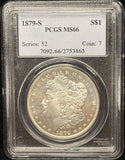 1879-S Morgan Silver Dollar, MS66 PCGS, (25818)