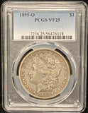 1895-O Morgan Silver Dollar, VF25 PCGS, (25824)