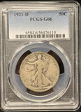 1921 D Walking Liberty Half Dollar, G06 PCGS (25838)