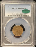1871-P Indian Head Cent, MS63RB PCGS+CAC (25848)