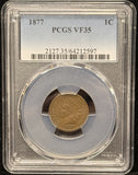 1877-P Indian Head Cent, Key Date,  VF35 PCGS. (25854)