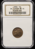 1858 S/L Flying Eagle Cent, MS64 NGC (25860)