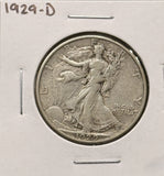 1929-D Walking Liberty Half Dollar, Nicely Circulated. (25904)