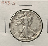 1933-S Walking Liberty Half Dollar, Nicely Circulated. (25906)