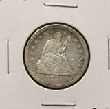 1850-O Seated Liberty Quarter, Nicely Circulated. (25920)