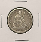 1857-O Seated Liberty Quarter, Nice XF. (25922)