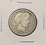 1909-O Barber Quarter, Key Date, Nicely Circulated. (25930)