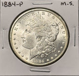 1884-P Morgan Silver Dollar, Choice Uncirculated, (25960)
