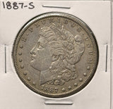 1887-S Morgan Silver Dollar, Nicely Circulated, (25966)