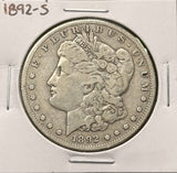 1892-S Morgan Silver Dollar. Better Date, Nicely Circulated VF. (25980)