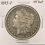1893-P Morgan Silver Dollar. Better Date, Nicely Circulated XF. (25982)