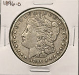 1896-O Morgan Silver Dollar. Better Date, Nicely Circulated XF . (25984)