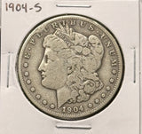 1904-S Morgan Silver Dollar, Nicely Circulated, (26005)