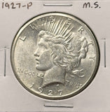 1927-P Peace Silver Dollar, Choice Uncirculated, (26007)