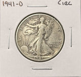 1941-D Walking Liberty Half Dollar, Nicely Circulated, (26282)