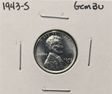 1943-S Lincoln Wheat Cent, Steel, Gem Uncirculated. (26286)