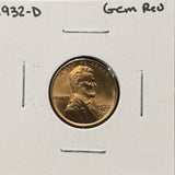 1932-D Lincoln Wheat Cent, Gem Uncirculated Red. (26304)
