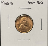 1930-S Lincoln Wheat Cent, Gem Uncirculated Red. (26316)