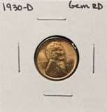 1930-D Lincoln Wheat Cent, Gem Uncirculated Red. (26320)