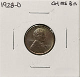 1928-D Lincoln Wheat Cent,  Uncirculated BN. (26334)