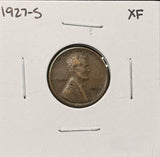 1927-S Lincoln Wheat Cent, XF. (26338)