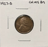 1927-D Lincoln Wheat Cent, Choice Uncirculated BN. (26340)