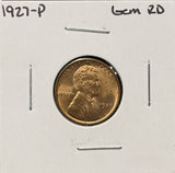 1927-P Lincoln Wheat Cent, Gem Uncirculated Red. (26342)