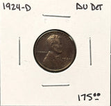 1924-D Lincoln Wheat Cent, AU Details, Cleaned. (26360)
