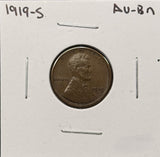 1919-S Lincoln Wheat Cent, Choice AU BN. (26382)