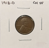 1918-D & S Lincoln Wheat Cents, Choice XF. (26386)