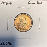 1918-P Lincoln Wheat Cents, Gem Uncirculated Red. (26390)