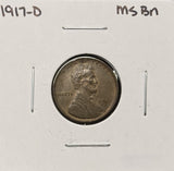 1917-D Lincoln Wheat Cents, Choice Uncirculated BN. (26394)