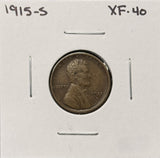 1915-S Lincoln Wheat Cents, Nice XF. (26406)