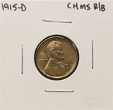 1915-D Lincoln Wheat Cents, Choice Uncirculated R/B. (26408)