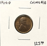 1914-P Lincoln Wheat Cents, Choice Uncirculated R/B. (26414)