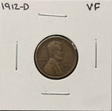 1912-D Lincoln Wheat Cents, Nicely Circulated BN. (26426)